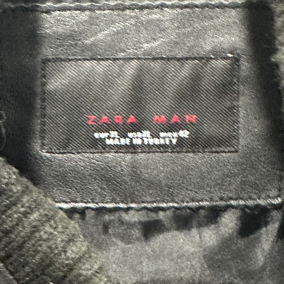 Black leather jacket for men Zara - Picture 5 of 8